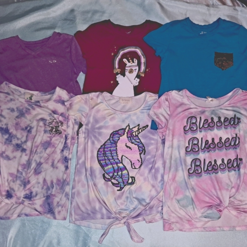Girls 7/8 shirt bundle